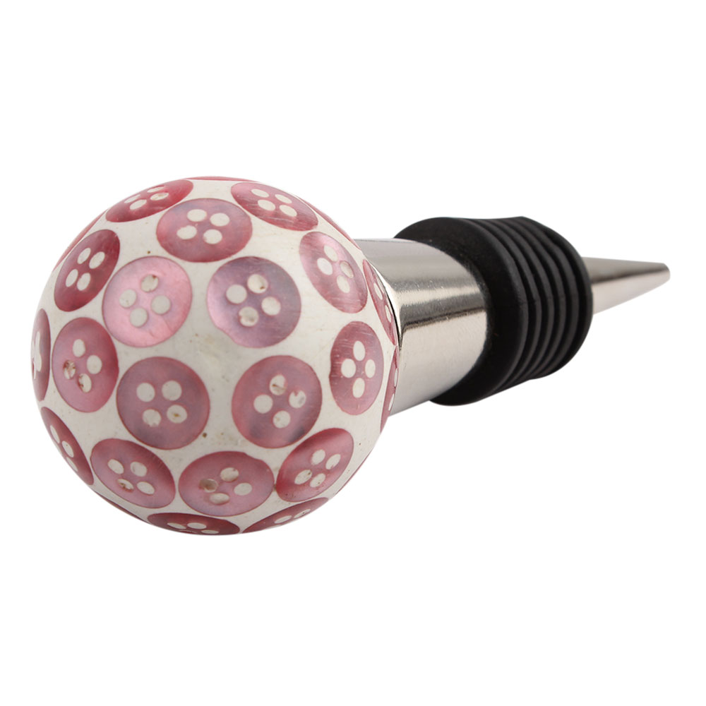 Light Pink Button Wine Stopper